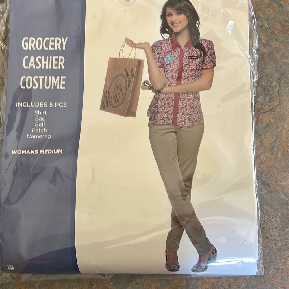 Halloween Costume Organic Health FoodโStore Cashier Bell Sz Medium